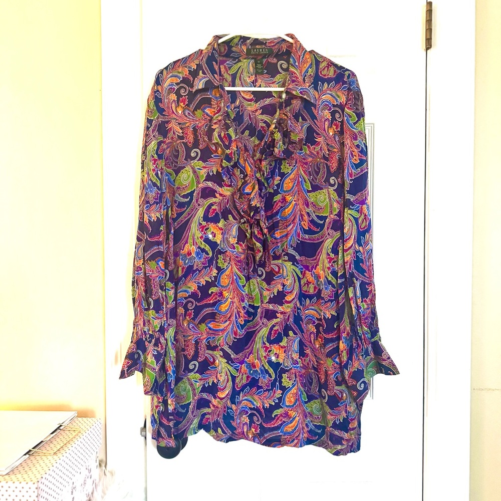 Ralph Lauren Colorful Paisley Blouse